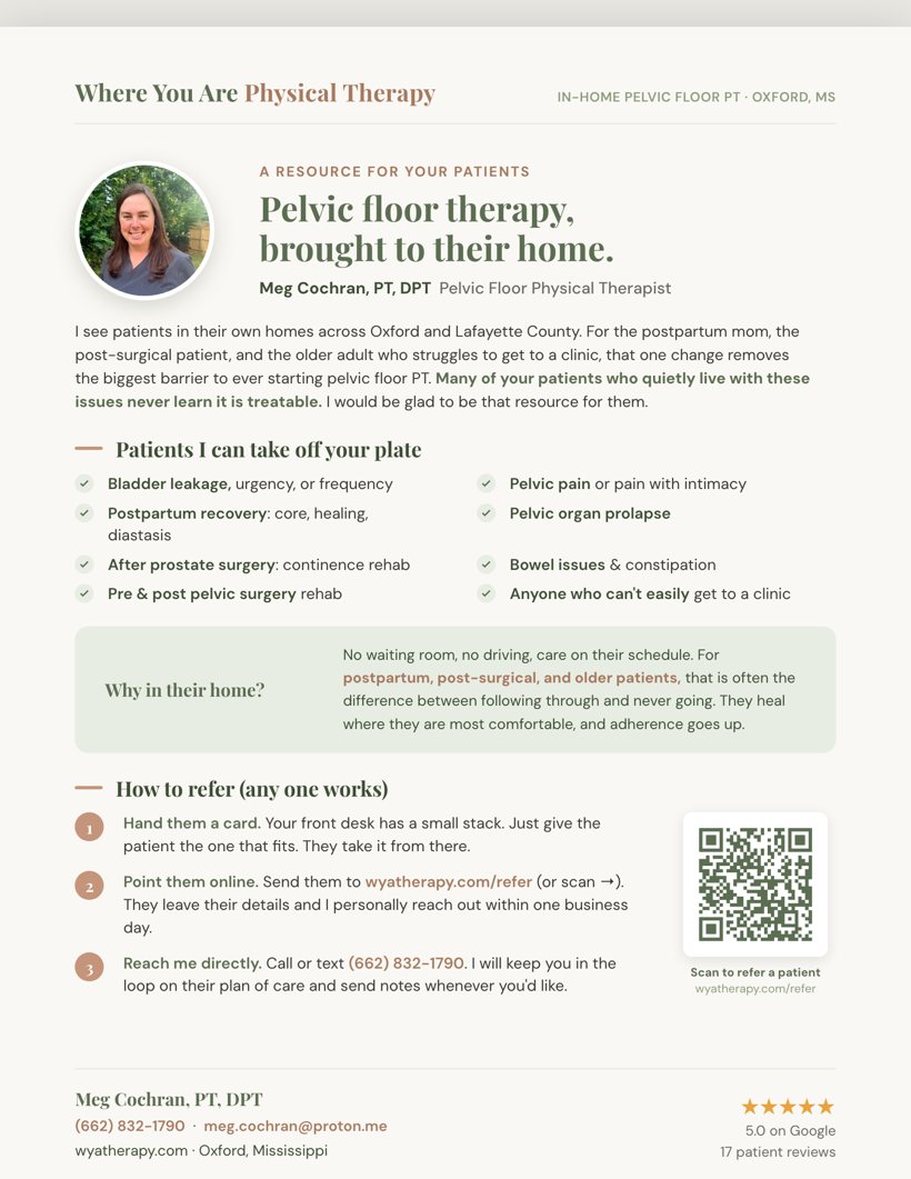 Provider one-pager