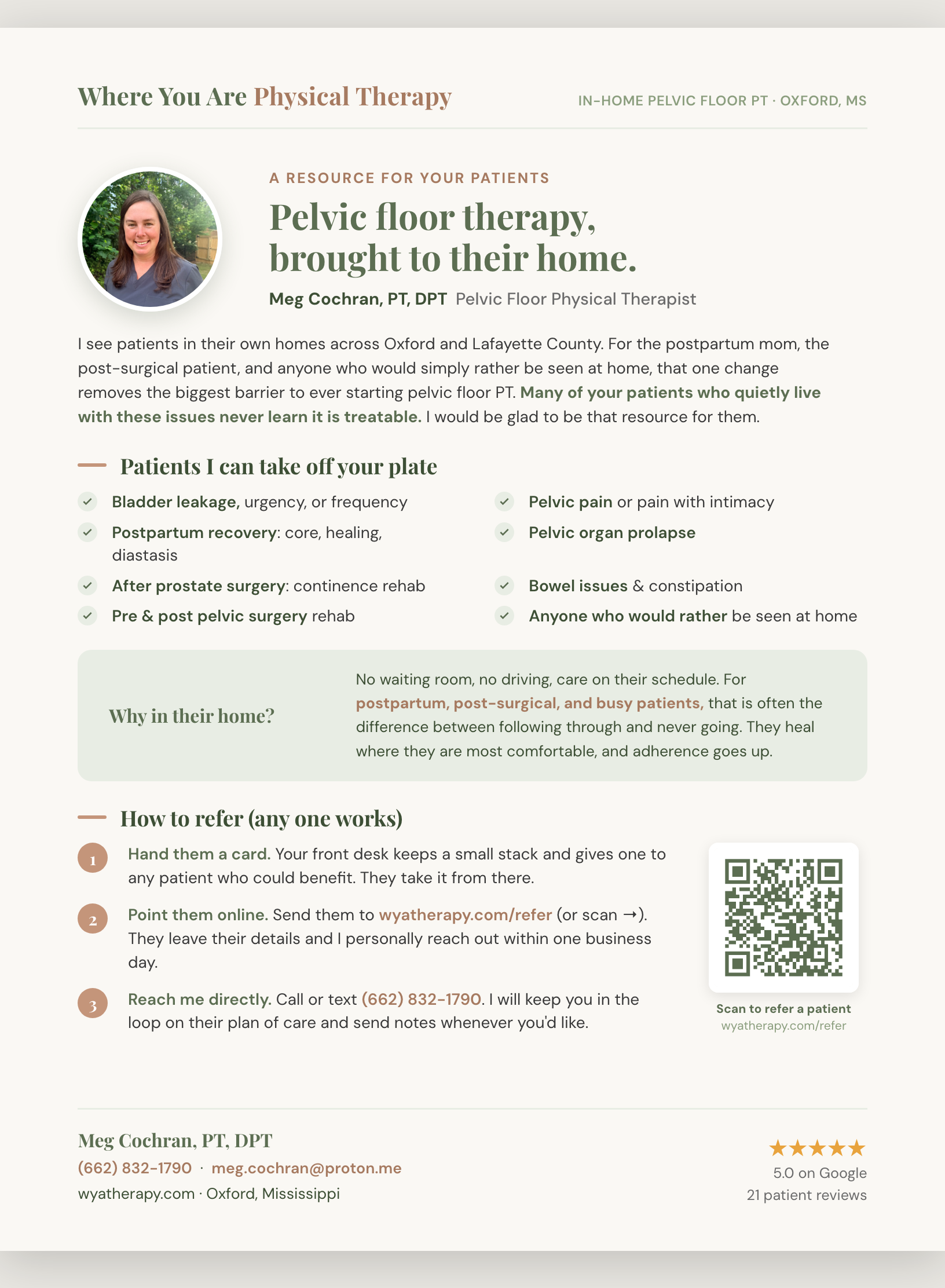 Provider one-pager